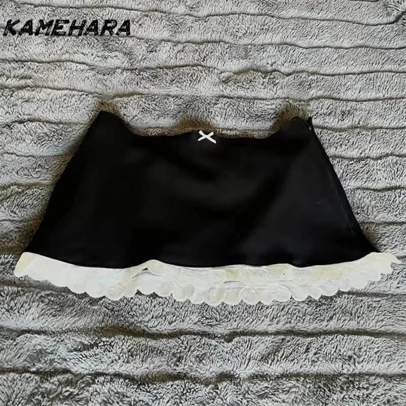 KAMEHARA Y2K 90s Slim Skirts Women Cute Rock Metal Emo Rock Lace Clothing Harajuku Punk Bottoms Chic Soft Lower Garment Skort
KAMEHARA Y2K 90s Slim Skirts Women Cute Rock Metal Emo Rock Lace Clothing Harajuku Punk Bottoms Chic Soft Lower Garment Skort