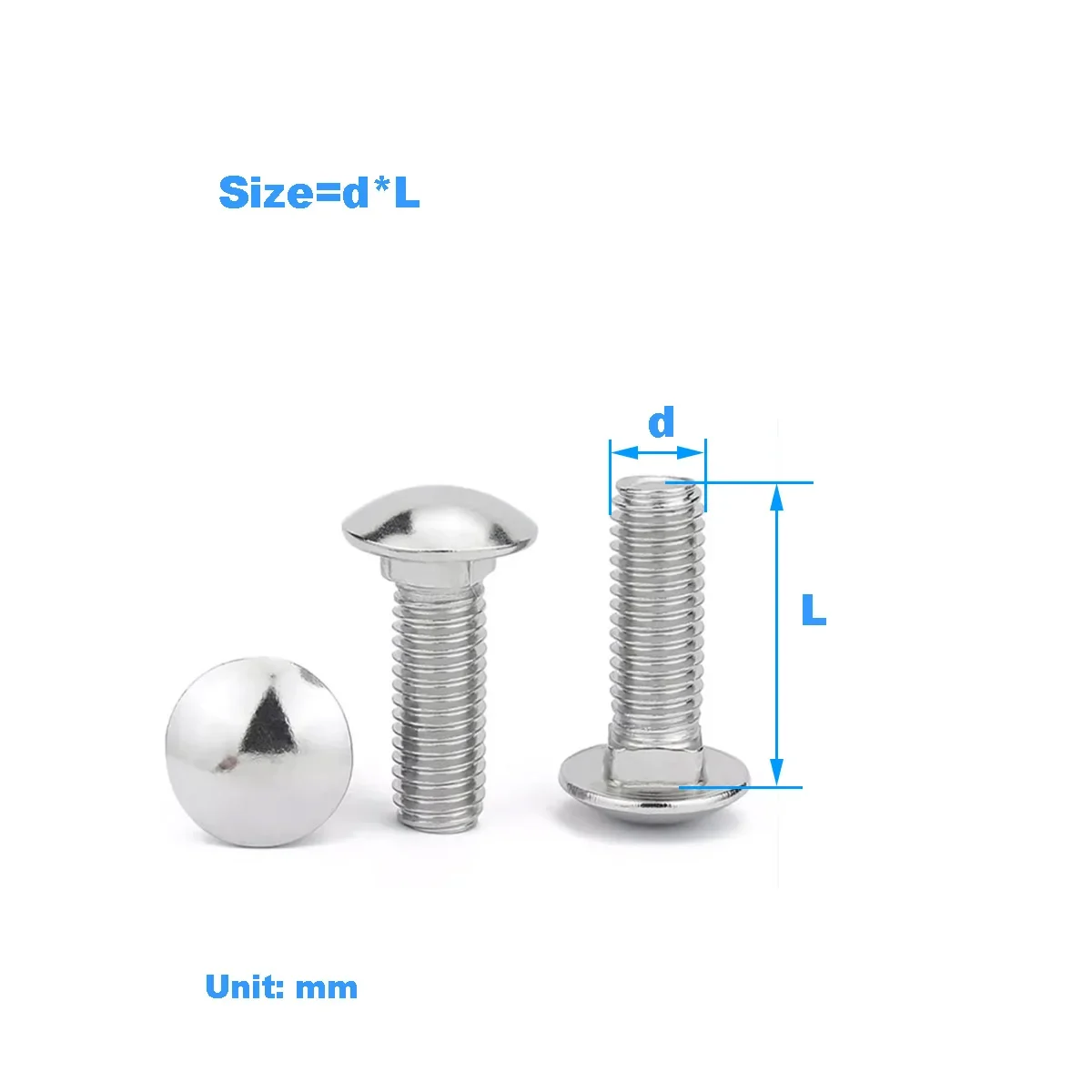201 Stainless Steel Square Screw / Half Round Head Square Neck Bolt M5M6M8M10
201 Stainless Steel Square Screw / Half Round Head Square Neck Bolt M5M6M8M10