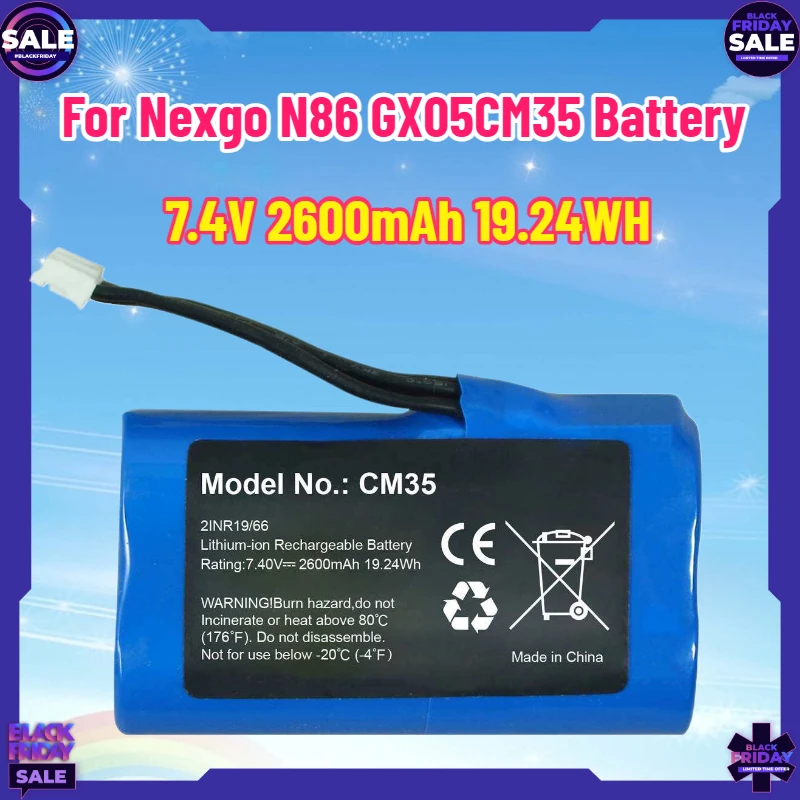 Новая батарея 7.4V 19.24WH для Nexgo N86 GX05CM35, замена аккумулятора 7.4V 2600mAh для платежного терминала
Новая батарея 7.4V 19.24WH для Nexgo N86 GX05CM35, замена аккумулятора 7.4V 2600mAh для платежного терминала