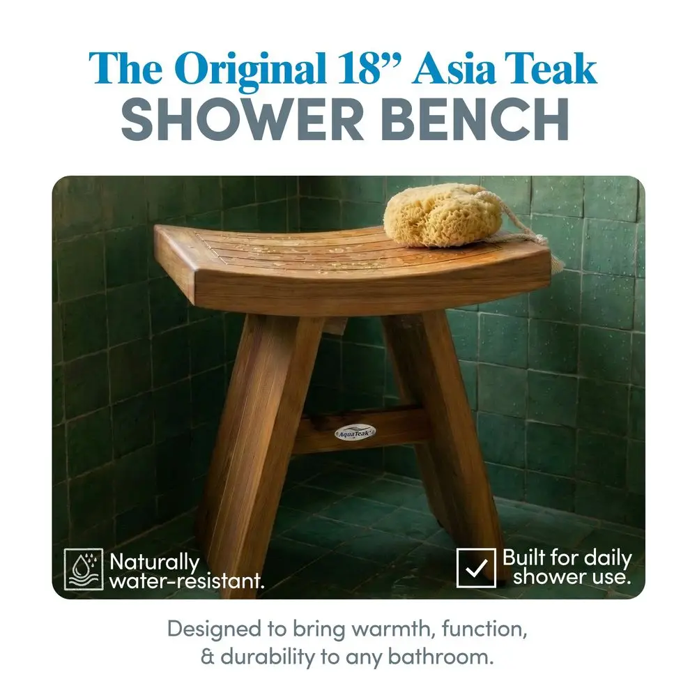 The Original 18 Fully Assembled Asia Teak Shower Bench Shower Stool for Bathroom Durable Water Resistant Shower Chair Shaving F
The Original 18 Fully Assembled Asia Teak Shower Bench Shower Stool for Bathroom Durable Water Resistant Shower Chair Shaving F