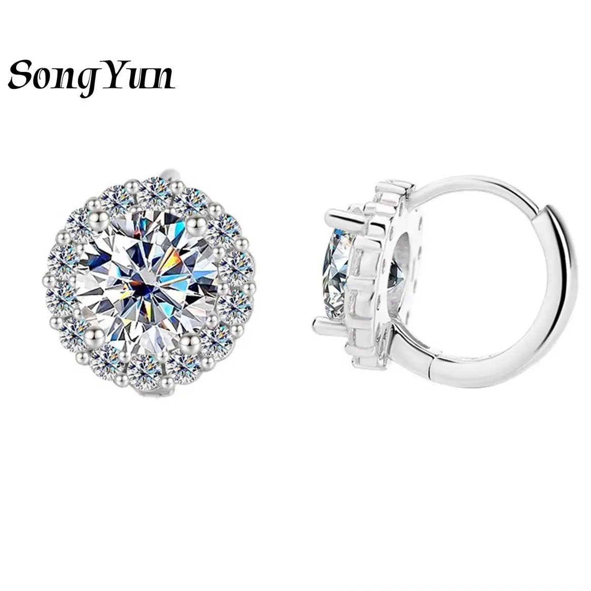SONGYUN Brand Jewelry 925 Sterling Silver Stud Earrings Moissanite Diamond Ear Pin Statement Ladies 18K Gold Plated SYT Earrings
SONGYUN Brand Jewelry 925 Sterling Silver Stud Earrings Moissanite Diamond Ear Pin Statement Ladies 18K Gold Plated SYT Earrings
