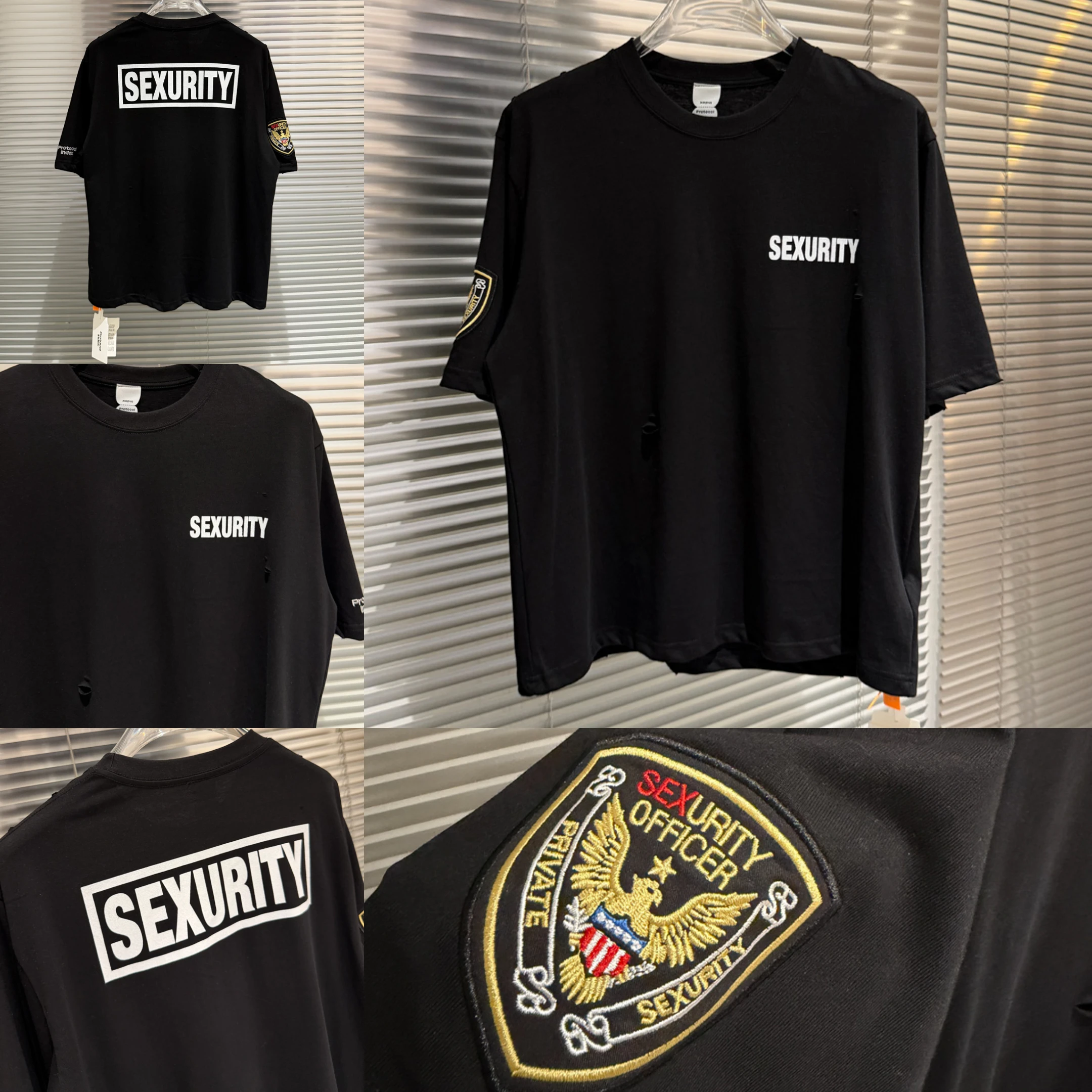 2026 New Style American Retro Washed Black Protocol T-Shirt Trend Hole Embellished Short Sleeve
2026 New Style American Retro Washed Black Protocol T-Shirt Trend Hole Embellished Short Sleeve
