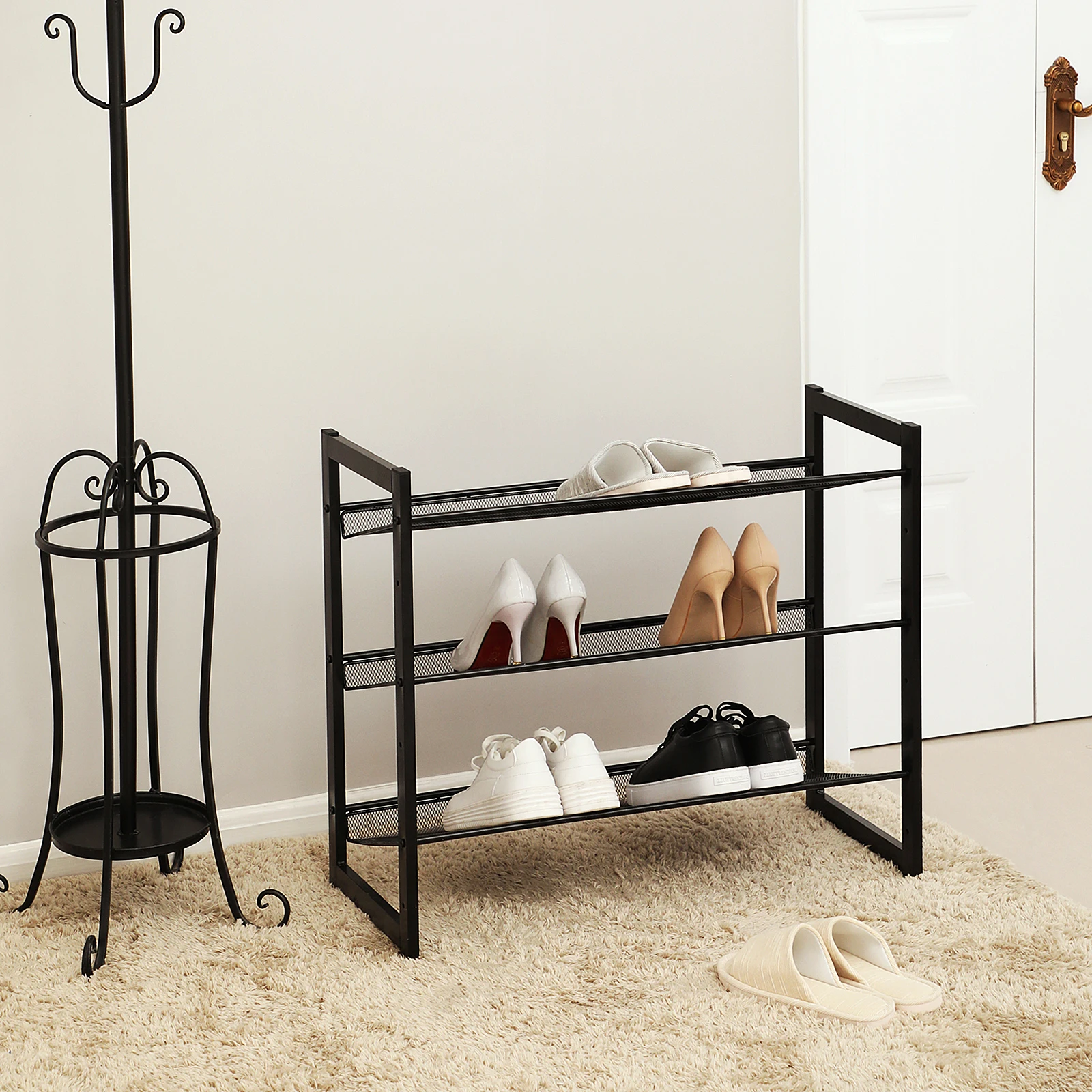SONGMICS Shoe Rack, 3-Tier Shoe Organizer, Metal Shoe Storage for Garage, Stackable Shoe Shelf, with Adjustable Flat or Angled S
SONGMICS Shoe Rack, 3-Tier Shoe Organizer, Metal Shoe Storage for Garage, Stackable Shoe Shelf, with Adjustable Flat or Angled S