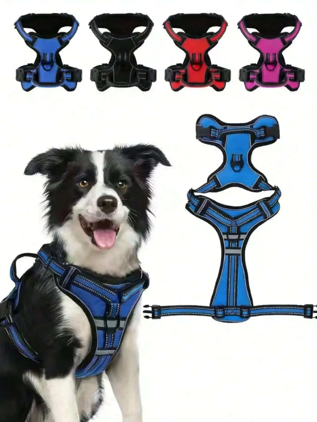 1pc Adjustable Dog Harness Leash, Pet Reflective Breathable Vest Suitable For Small, Medium And Large Dogs Outdoor Walking
1pc Adjustable Dog Harness Leash, Pet Reflective Breathable Vest Suitable For Small, Medium And Large Dogs Outdoor Walking