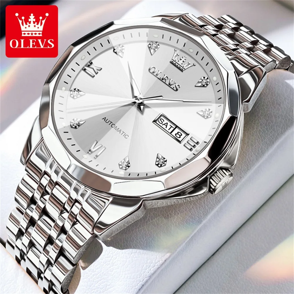 OLEVS 9982 Top Original Men's Mechanical Watches Waterproof Dual Calendar Luminous Luxury Automatic Watches for Man
OLEVS 9982 Top Original Men's Mechanical Watches Waterproof Dual Calendar Luminous Luxury Automatic Watches for Man