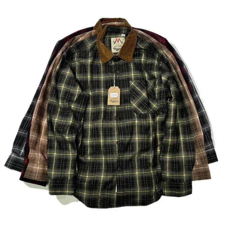 New retro casual men's plaid Japanese spring and autumn American loose long-sleeved polished shirt jacket vintage
New retro casual men's plaid Japanese spring and autumn American loose long-sleeved polished shirt jacket vintage