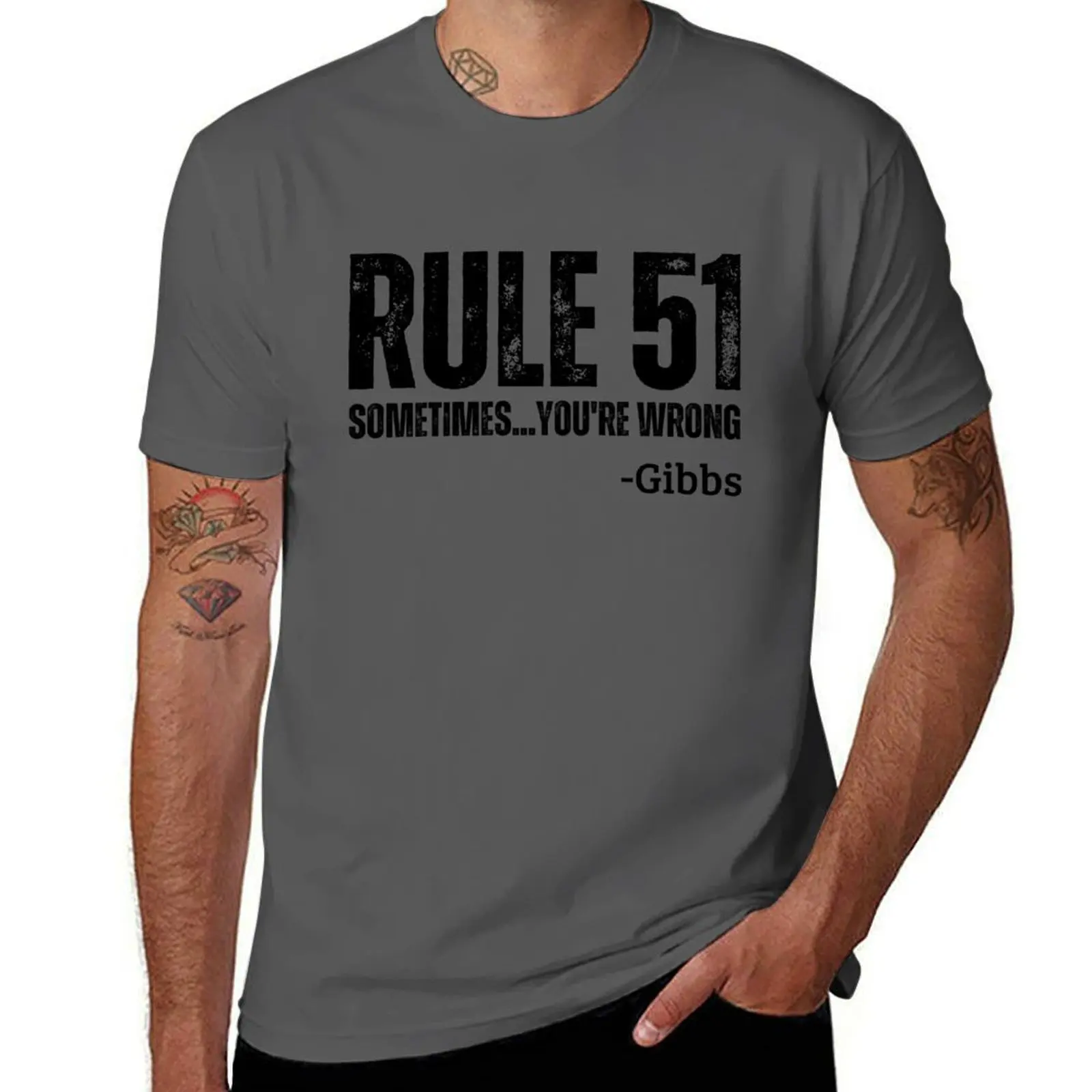 Rule 51 Sometimes You're Wrong NCIS TV Show T-Shirt mens graphic t shirts man graphic t shirt man t shirt heavy cotton T-Shirt 
Rule 51 Sometimes You're Wrong NCIS TV Show T-Shirt mens graphic t shirts man graphic t shirt man t shirt heavy cotton T-Shirt