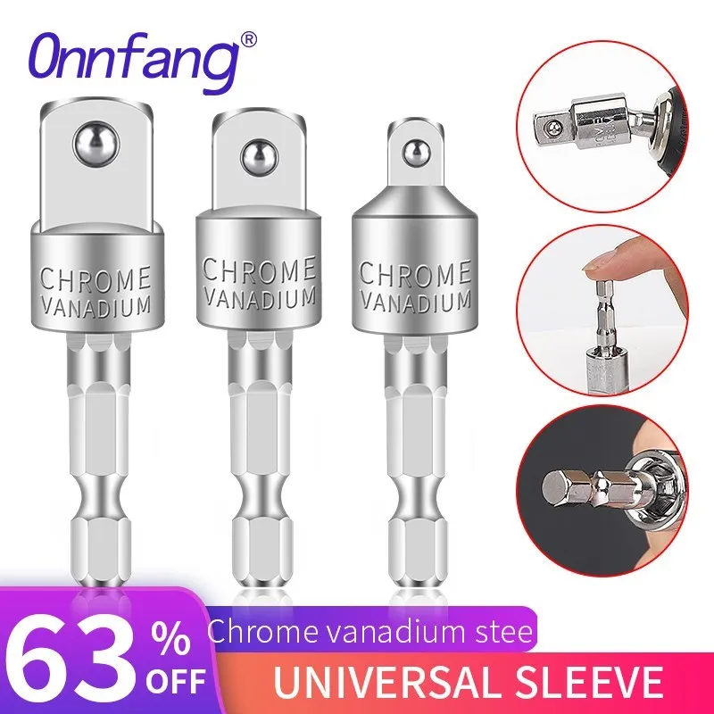 1/4" 3/8" 1/2" Universal Joint Set Socket Adapter Manual and Pneumatic Bendable Adapter Socket Tools
1/4" 3/8" 1/2" Universal Joint Set Socket Adapter Manual and Pneumatic Bendable Adapter Socket Tools