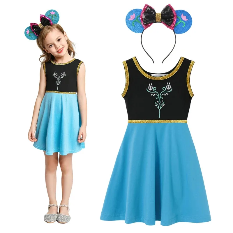 2025 New Summer Girls' Dress Anna Role Playing Dress Carnival Party Dress Outdoor Leisure Princess Dress Children's Tank Top
2025 New Summer Girls' Dress Anna Role Playing Dress Carnival Party Dress Outdoor Leisure Princess Dress Children's Tank Top