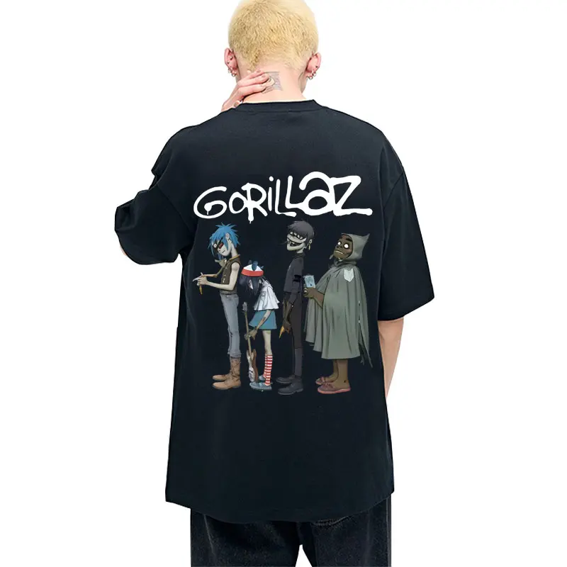 Hot Alternative Rock Band Gorillaz Graphic T-shirt Men Women Hip Hop Fashion T Shirts Summer Male Casual Soft Cotton Tshirt Tops
Hot Alternative Rock Band Gorillaz Graphic T-shirt Men Women Hip Hop Fashion T Shirts Summer Male Casual Soft Cotton Tshirt Tops