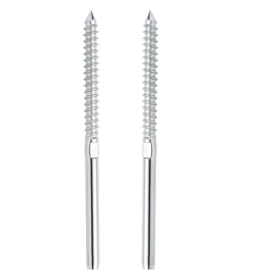 102 Pack Cable Railing Swage Threaded Stud Tension End Fitting Terminal for 1 8 Deck Cable Railing T316 Stainless Steel Cable
102 Pack Cable Railing Swage Threaded Stud Tension End Fitting Terminal for 1 8 Deck Cable Railing T316 Stainless Steel Cable