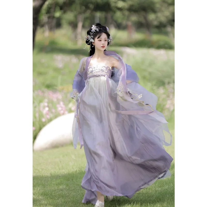 Tang Dynasty Hanfu Set Embroidery Wide Sleeve Coat Chest-High Ruqun Women Casual Outfit Spring Autumn
Tang Dynasty Hanfu Set Embroidery Wide Sleeve Coat Chest-High Ruqun Women Casual Outfit Spring Autumn