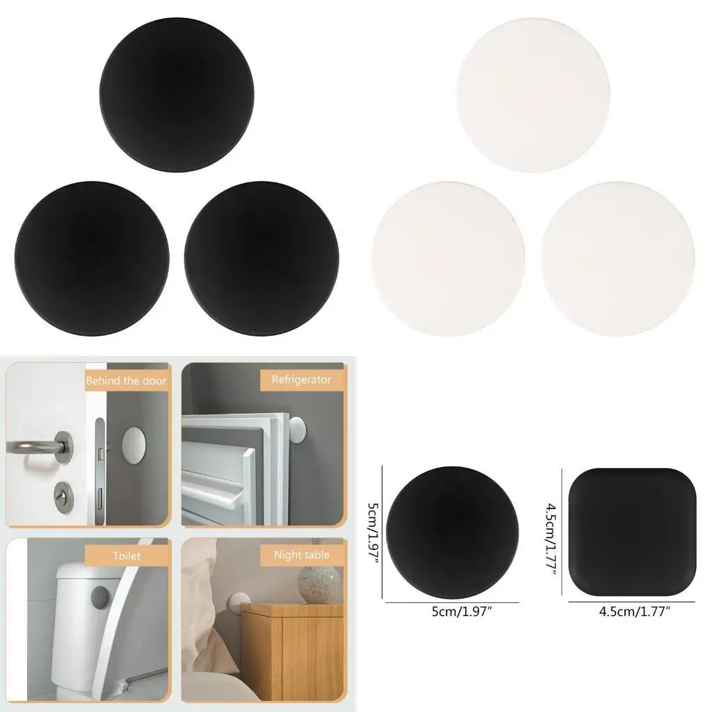 652F 3 Pcs Silicone Wall Protector Adhesive Non-slip Door Muffler for Porte Pad Round/Squ
652F 3 Pcs Silicone Wall Protector Adhesive Non-slip Door Muffler for Porte Pad Round/Squ