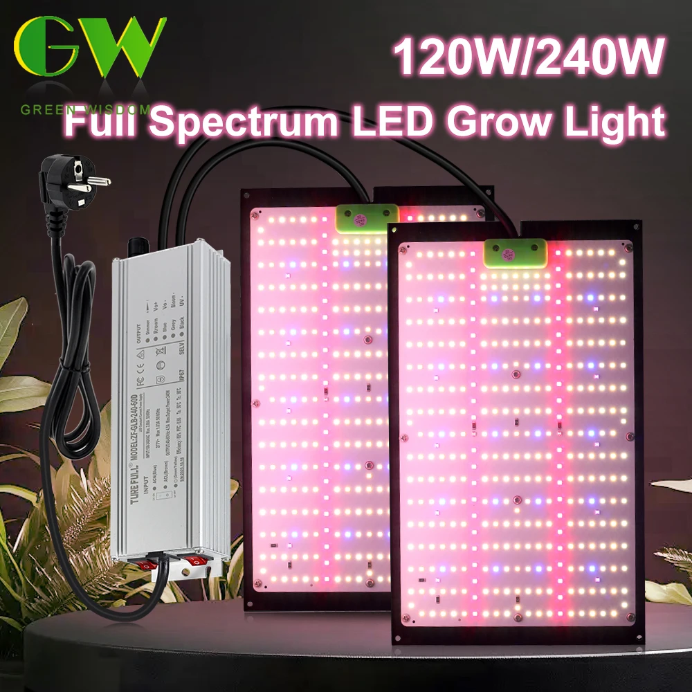 LM281B LED Chip 120W 240W AC100-240V Full Spectrum Dimmable with UV Red Independent Switches LED Grow Light for VEG Bloom
LM281B LED Chip 120W 240W AC100-240V Full Spectrum Dimmable with UV Red Independent Switches LED Grow Light for VEG Bloom