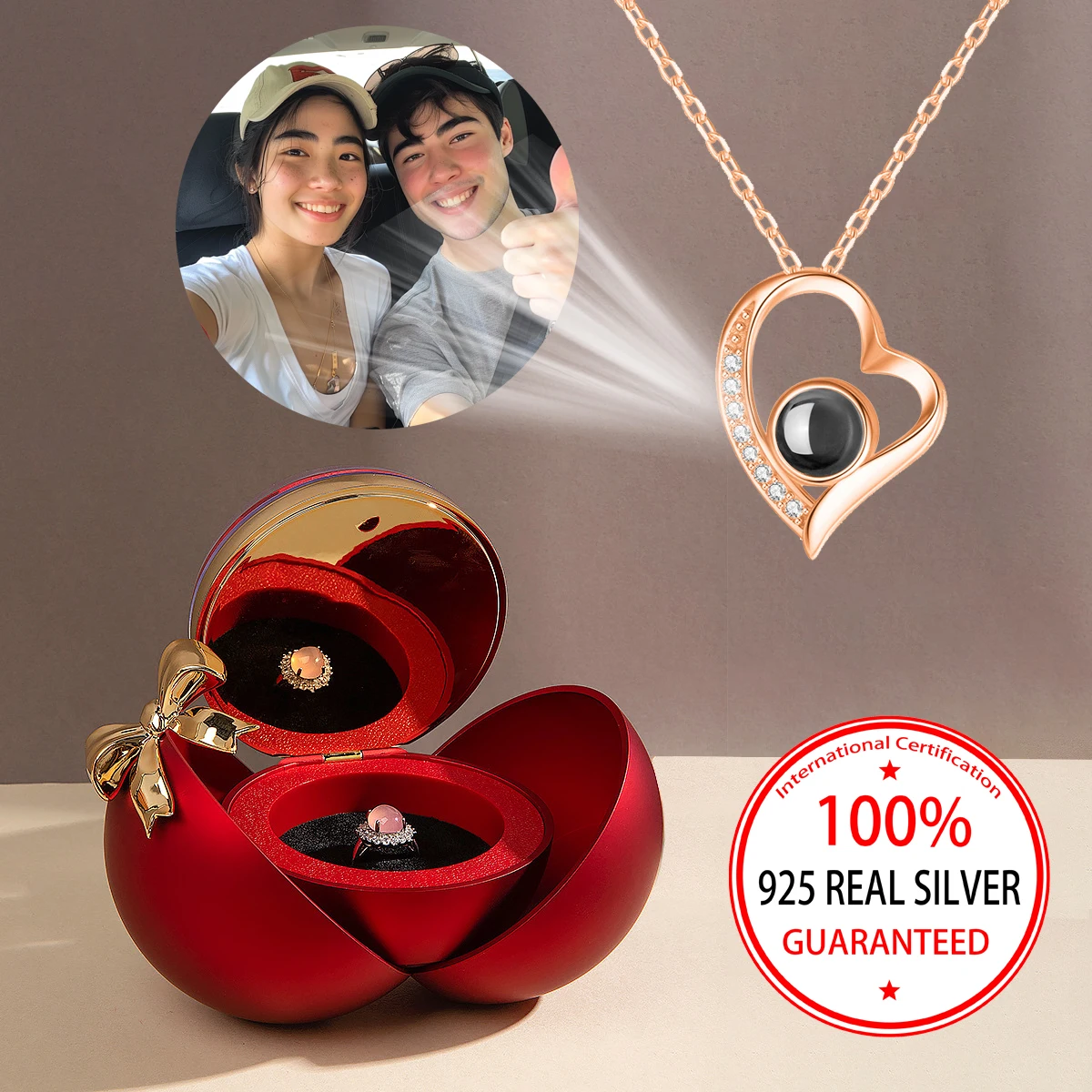 S925 Silver Custom Necklace With Luxury Red Rose Spherical Gift Box For Girlfriend WIfe 2025 Hot Romantic Valentine's Day Gifts
S925 Silver Custom Necklace With Luxury Red Rose Spherical Gift Box For Girlfriend WIfe 2025 Hot Romantic Valentine's Day Gifts