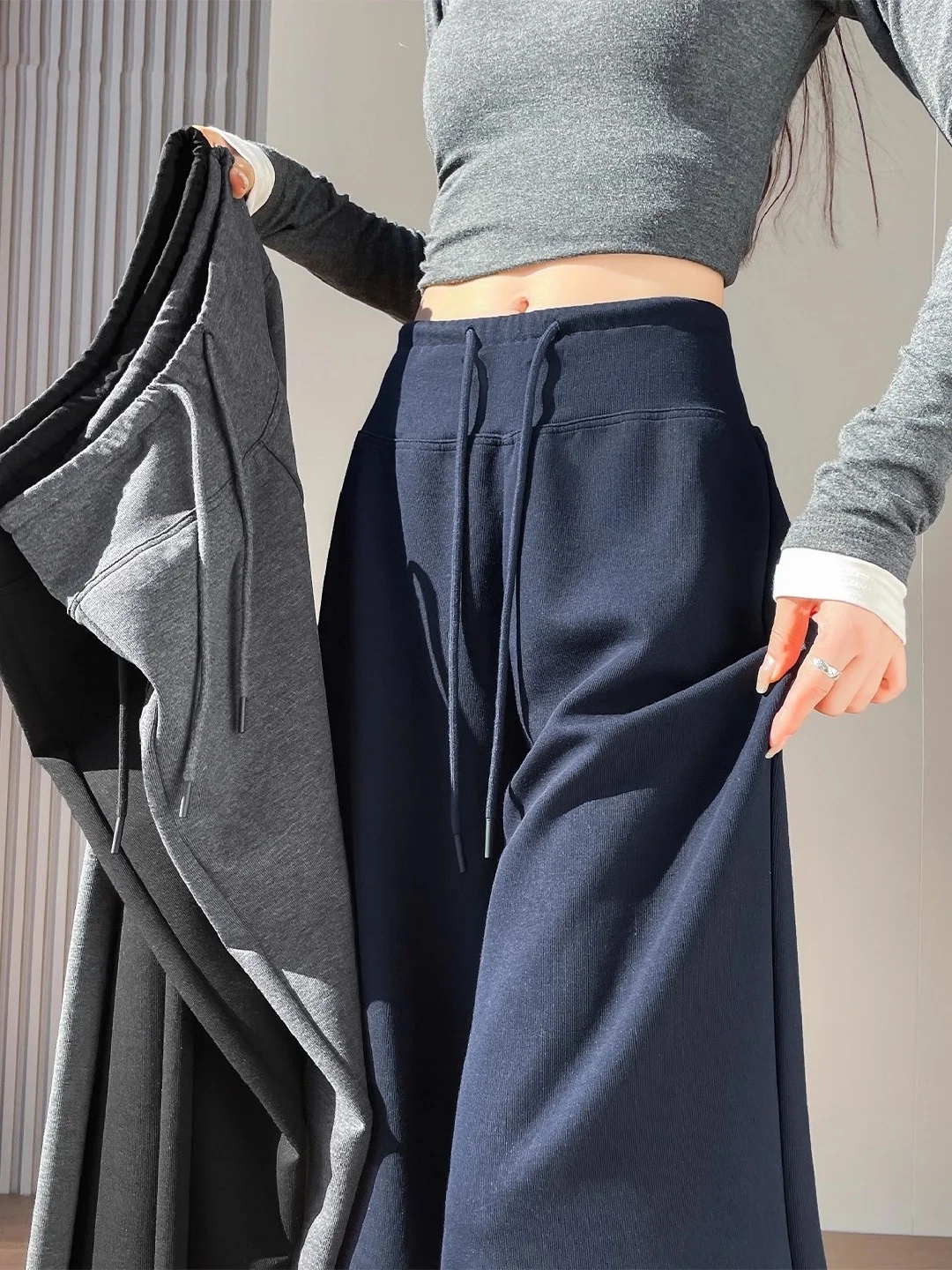 Deep ey Knitted High Waist Loose Straight Leg Pants Women's Autumn Winter Wide Leg Trousers Floor Length Casual Pants
Deep ey Knitted High Waist Loose Straight Leg Pants Women's Autumn Winter Wide Leg Trousers Floor Length Casual Pants