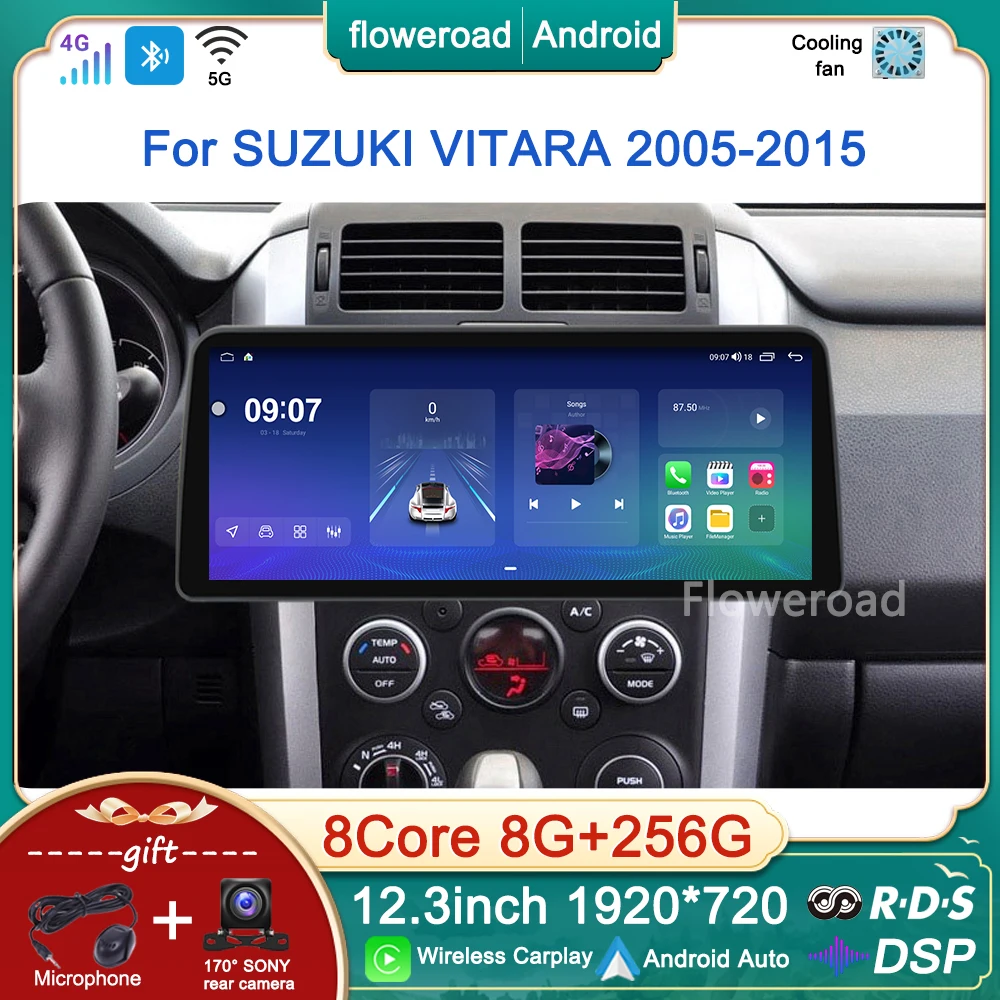 12.3inch Android 13 For SUZUKI GRAND VITARA 2005 2006 2007 2008 - 2015 Car Radio Multimedia Player Navigation Stereo Carplay GPS
12.3inch Android 13 For SUZUKI GRAND VITARA 2005 2006 2007 2008 - 2015 Car Radio Multimedia Player Navigation Stereo Carplay GPS
