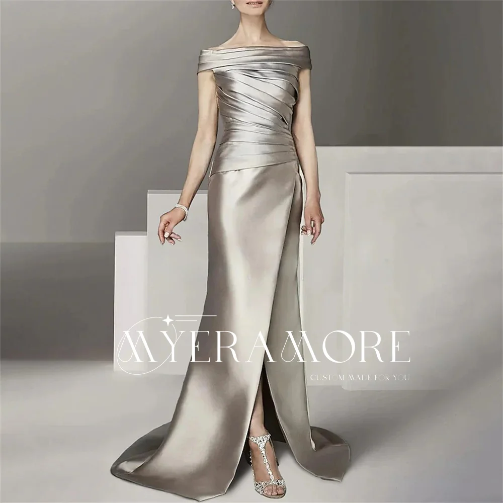 Stylish Mother of the Bride Dress Pleated Taffeta Sleeveless Maternity Party Gowns Front Slit robes invitée mariage Customized
Stylish Mother of the Bride Dress Pleated Taffeta Sleeveless Maternity Party Gowns Front Slit robes invitée mariage Customized