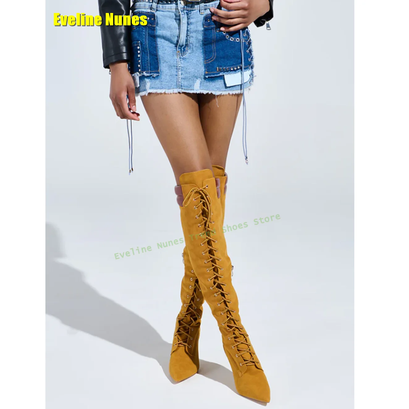 Brown Cross Tied Patchwork Boots Pointed Toe Stiletto Side Air Women Fashion Knee High Boots Retro Street Style Shoes 2025 Trend
Brown Cross Tied Patchwork Boots Pointed Toe Stiletto Side Air Women Fashion Knee High Boots Retro Street Style Shoes 2025 Trend