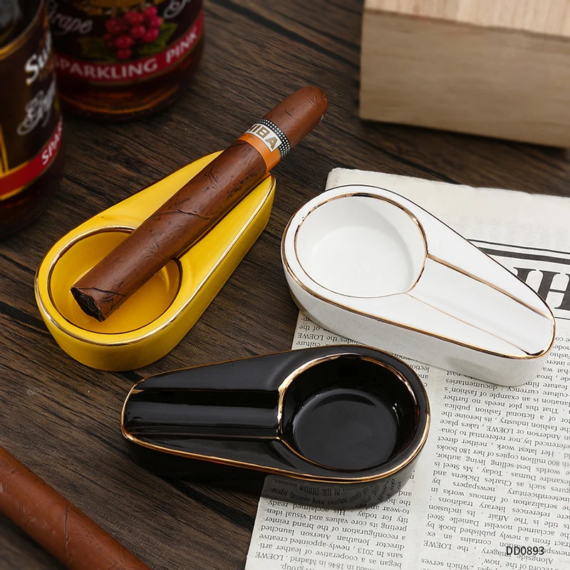 Fashion Portable Ceramic Cigar Ashtray Single Slot Smoking Accessories Gift for Men Boyfriend Husband
Fashion Portable Ceramic Cigar Ashtray Single Slot Smoking Accessories Gift for Men Boyfriend Husband
