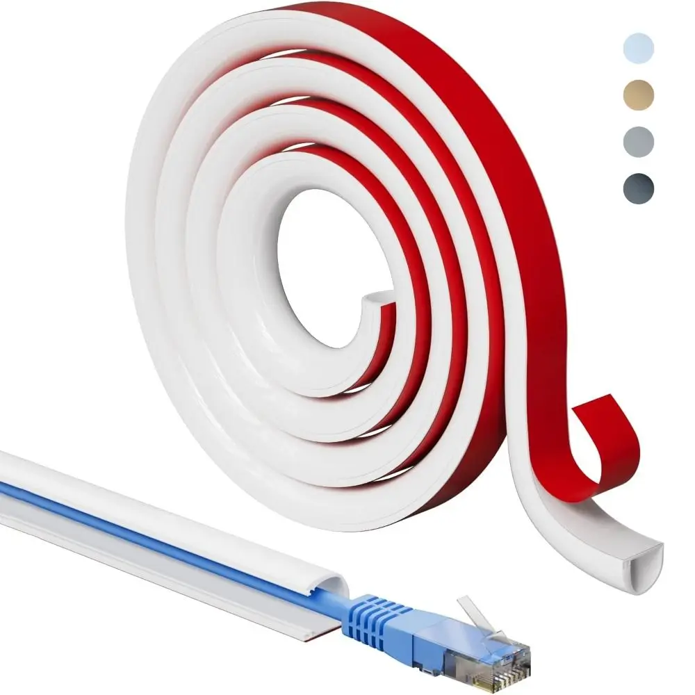 Professional Self-Adhesive Wall Cord Hider Wall Mount Raceway Wire Cover PVC Flexible Cord Protector Home Office
Professional Self-Adhesive Wall Cord Hider Wall Mount Raceway Wire Cover PVC Flexible Cord Protector Home Office