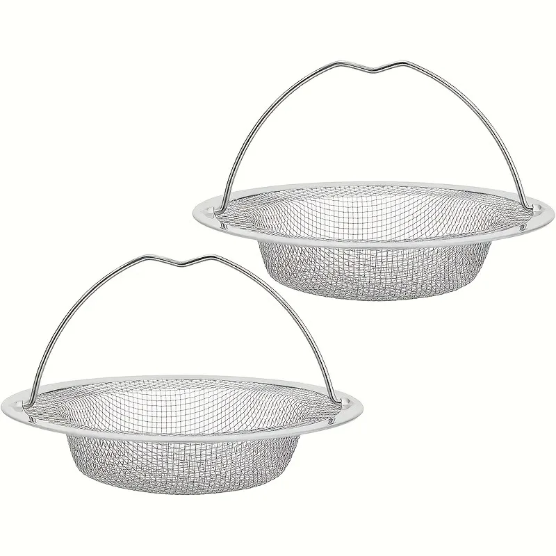 2 PCS Stainless Steel Kitchen Drain Strainers, Anti-clog Sink Drip Trays, Adjustable to Fit Various Calibers, Rust-proof and Durable with Mesh Design. Suitable for Kitchen Sink Drains and Bathroom Floor Drains, a Must-have for Household Cleaning
2 PCS Stainless Steel Kitchen Drain Strainers, Anti-clog Sink Drip Trays, Adjustable to Fit Various Calibers, Rust-proof and Durable with Mesh Design. Suitable for Kitchen Sink Drains and Bathroom Floor Drains, a Must-have for Household Cleaning