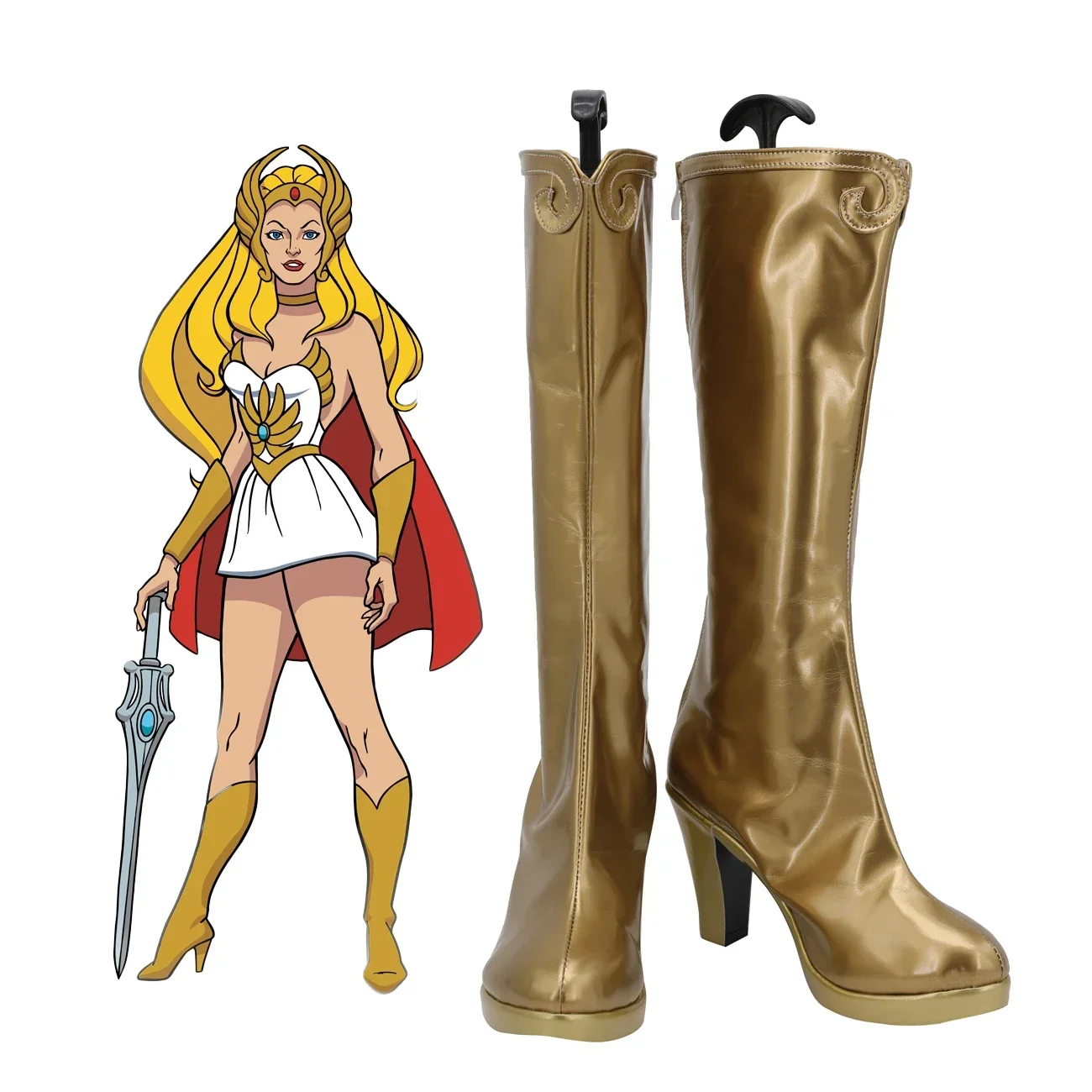 Custom Made She-Ra Cosplay Boots Golden High Heel - Princess of Power Anime Costume Shoes for Women
Custom Made She-Ra Cosplay Boots Golden High Heel - Princess of Power Anime Costume Shoes for Women