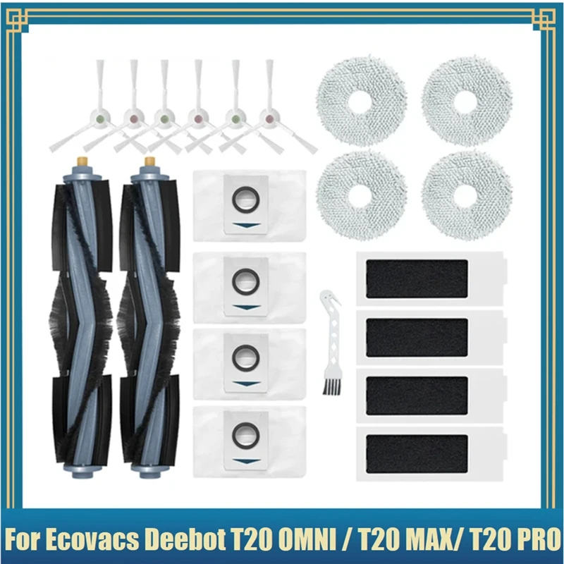 21 шт. для Ecovacs Deebot T20/T20 Max/T20 Pro запасные части для пылесоса, аксессуары, основная боковая щетка, тканевый фильтр, мешок для пыли
21 шт. для Ecovacs Deebot T20/T20 Max/T20 Pro запасные части для пылесоса, аксессуары, основная боковая щетка, тканевый фильтр, мешок для пыли