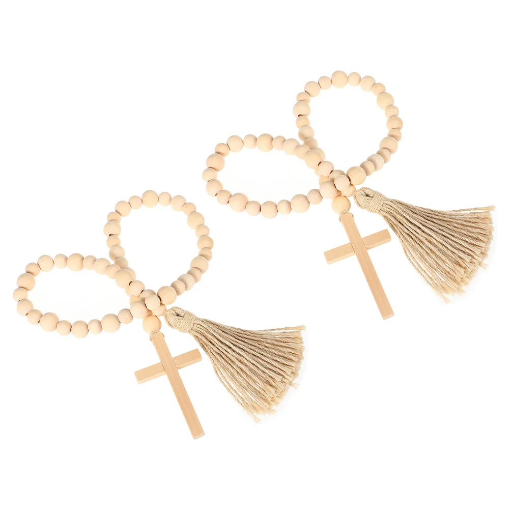 2Pcs Rustic Wooden Bead Garland Tassel String Decor Cross Pendant Party Wall Hanging Home Ornament Indoor Decoration
2Pcs Rustic Wooden Bead Garland Tassel String Decor Cross Pendant Party Wall Hanging Home Ornament Indoor Decoration