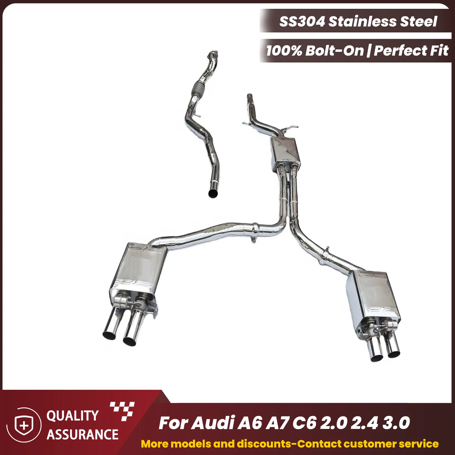 ECCF Full Exhaust with Downpipe & Front Pipe For Audi A6 A7 C7 2.0 2.4 3.0 Aggressive Sound Performance Upgrade
ECCF Full Exhaust with Downpipe & Front Pipe For Audi A6 A7 C7 2.0 2.4 3.0 Aggressive Sound Performance Upgrade