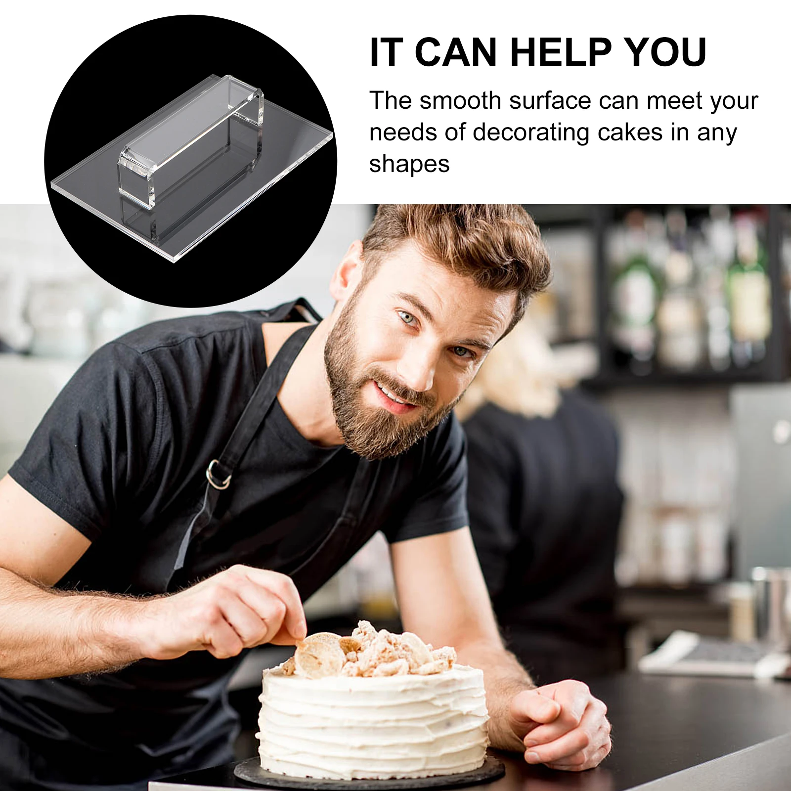 Scraper Cream Cake Smoother Tool Baking Supplies Leveler Accessories Transparent Making
Scraper Cream Cake Smoother Tool Baking Supplies Leveler Accessories Transparent Making