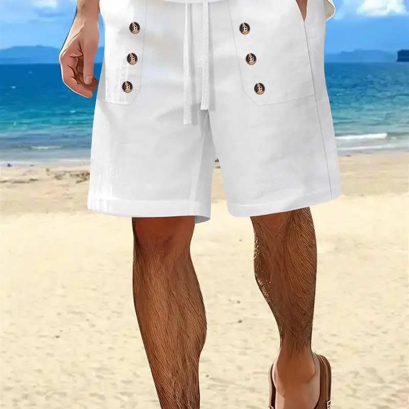 Loose Button-Up Short Shorts for Men Summer Beachwear Youthful And Vibrant Style Knee-Length Casual Pants
Loose Button-Up Short Shorts for Men Summer Beachwear Youthful And Vibrant Style Knee-Length Casual Pants