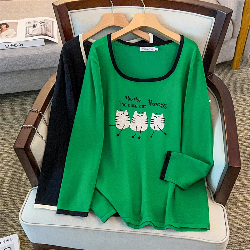 170Kg Plus Size Women's Bust 160 Autumn Loose U-Neck Long Sleeved Pullover Cartoon Sweater Knitted 4XL 5XL 6XL 7XL 8XL 9XL
170Kg Plus Size Women's Bust 160 Autumn Loose U-Neck Long Sleeved Pullover Cartoon Sweater Knitted 4XL 5XL 6XL 7XL 8XL 9XL