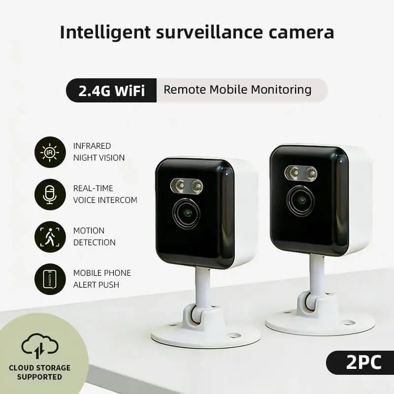 Комплект из 2 умных Wi-Fi камер для домашней безопасности 1080p, 2 МП, HD, с оповещениями в приложении в реальном времени, двусторонней аудиосвязью и отслеживанием движения для детей и домашних животных
Комплект из 2 умных Wi-Fi камер для домашней безопасности 1080p, 2 МП, HD, с оповещениями в приложении в реальном времени, двусторонней аудиосвязью и отслеживанием движения для детей и домашних животных