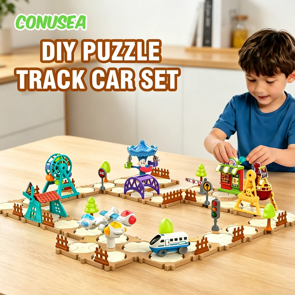 DIY Puzzle Train Track Car Toy Set Miniature CarsBoard Games Children Vehicle Playsets Learning Educational Boys Toys Girls Kids
DIY Puzzle Train Track Car Toy Set Miniature CarsBoard Games Children Vehicle Playsets Learning Educational Boys Toys Girls Kids