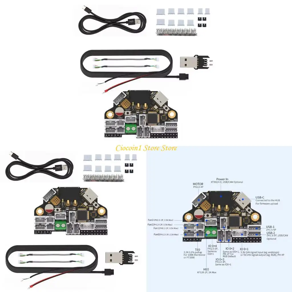 A3PC H36 v1.3 Комбалосная плата для инструментов для 3D -принтеров с Onboards TMC2209, USB -концентраторы
A3PC H36 v1.3 Комбалосная плата для инструментов для 3D -принтеров с Onboards TMC2209, USB -концентраторы