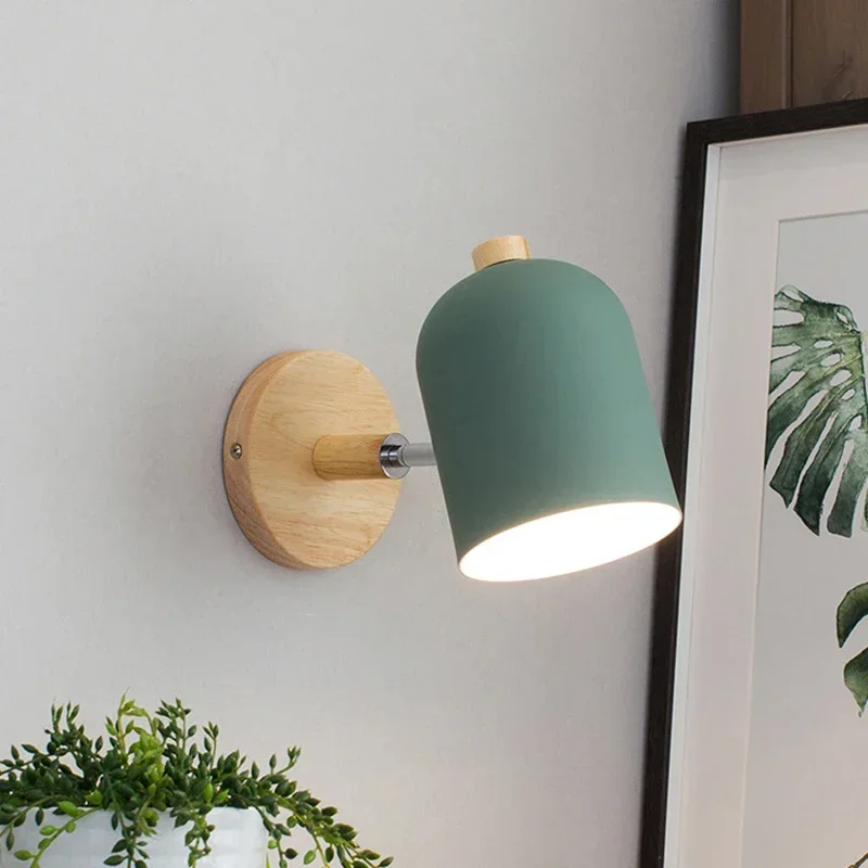 Room Wall Lights Wall Decor Nordic Bedside Wall Lamps Macaroon Steering Head Wood Hanging Sconce Living/Bedroom Reading Lighting
Room Wall Lights Wall Decor Nordic Bedside Wall Lamps Macaroon Steering Head Wood Hanging Sconce Living/Bedroom Reading Lighting