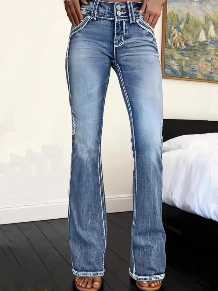 Y2k 2026 American Stretchy Flared Jeans For Women 2026 High Waist Basic Streetwear Denim Trousers
Y2k 2026 American Stretchy Flared Jeans For Women 2026 High Waist Basic Streetwear Denim Trousers