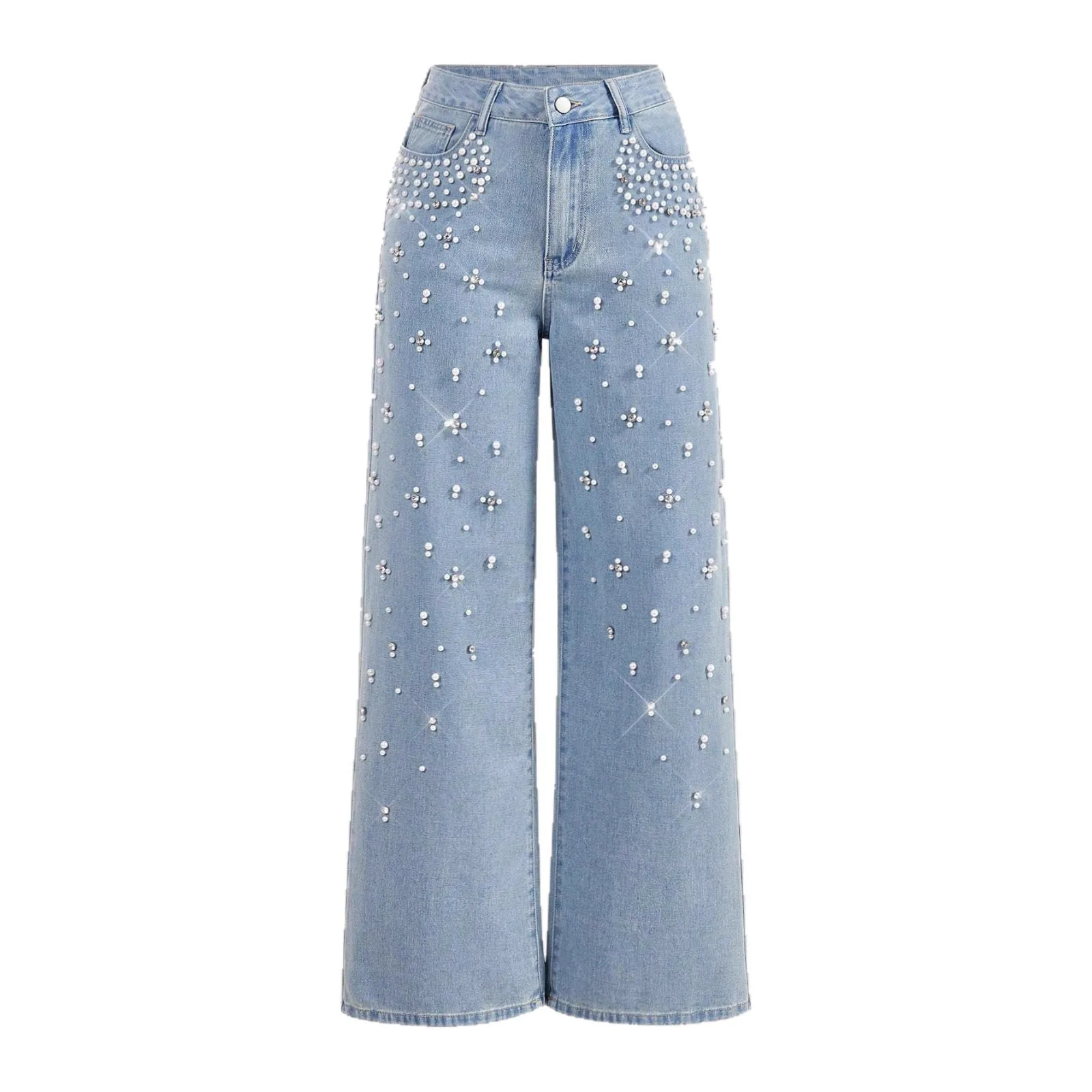 Women's Jeans Relaxed-fit Slimming Jeans for Ladies with Beaded Detailing and Straight-leg Design Long Pants for Female 2026 New
Women's Jeans Relaxed-fit Slimming Jeans for Ladies with Beaded Detailing and Straight-leg Design Long Pants for Female 2026 New