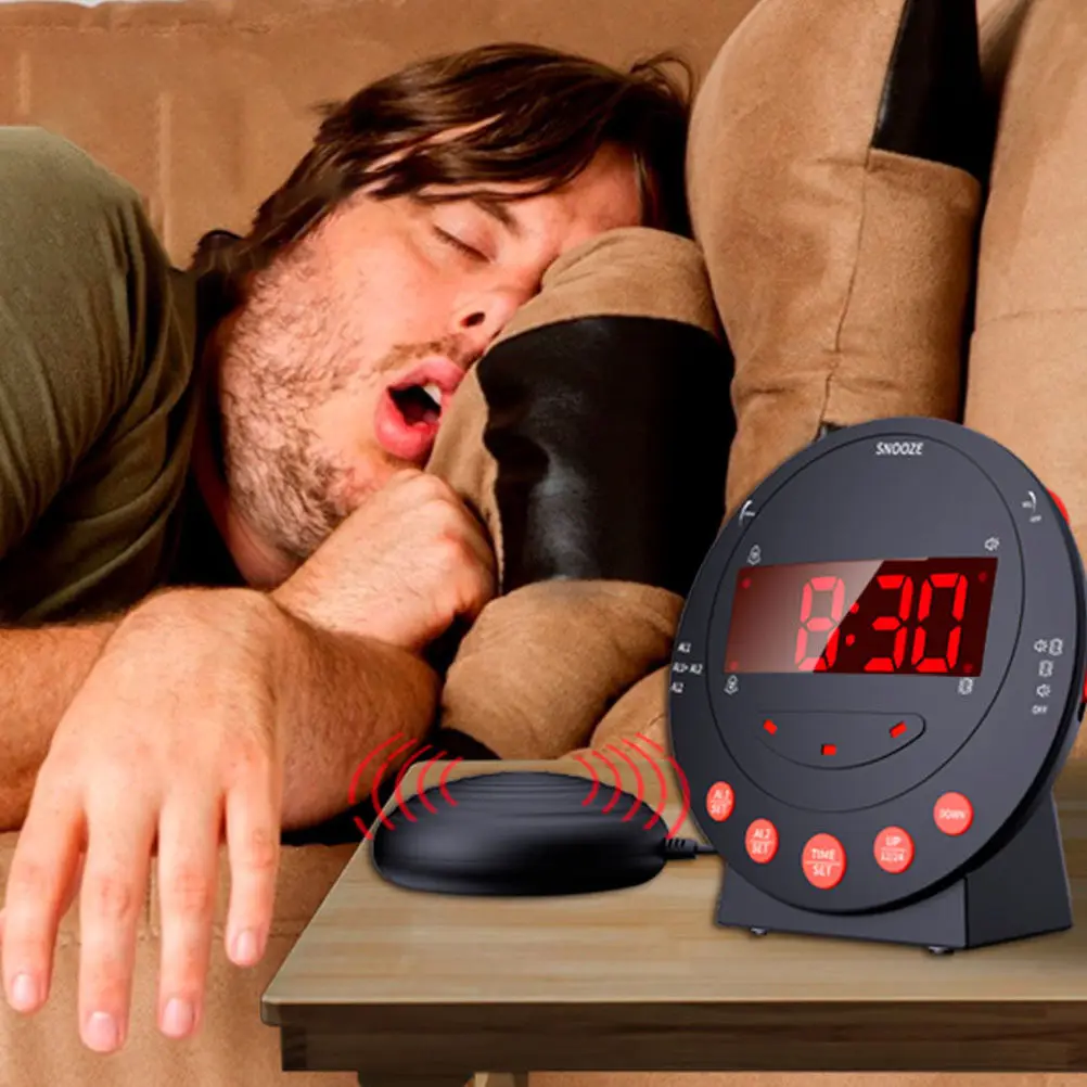 Набор из 1-го вибробудильника с мощным механизмом для встряхивания кровати, для глухих, слабослышащих и людей с глубоким сном, с большим LED-экраном и регулируемой громкостью
Набор из 1-го вибробудильника с мощным механизмом для встряхивания кровати, для глухих, слабослышащих и людей с глубоким сном, с большим LED-экраном и регулируемой громкостью