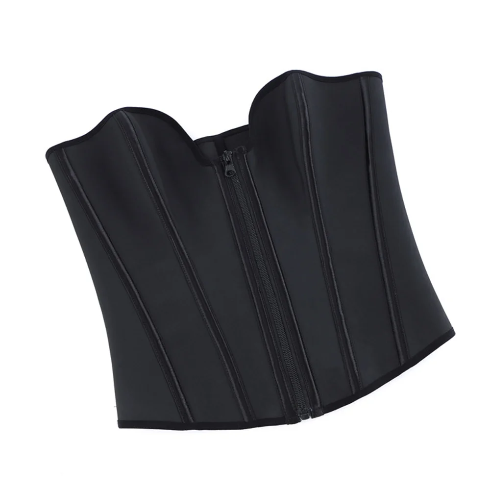 Сексуальный женский черный корсет с завышенной талией, латексный топ с молнией спереди и поясом, бюстье без бретелек для коррекции фигуры
Сексуальный женский черный корсет с завышенной талией, латексный топ с молнией спереди и поясом, бюстье без бретелек для коррекции фигуры