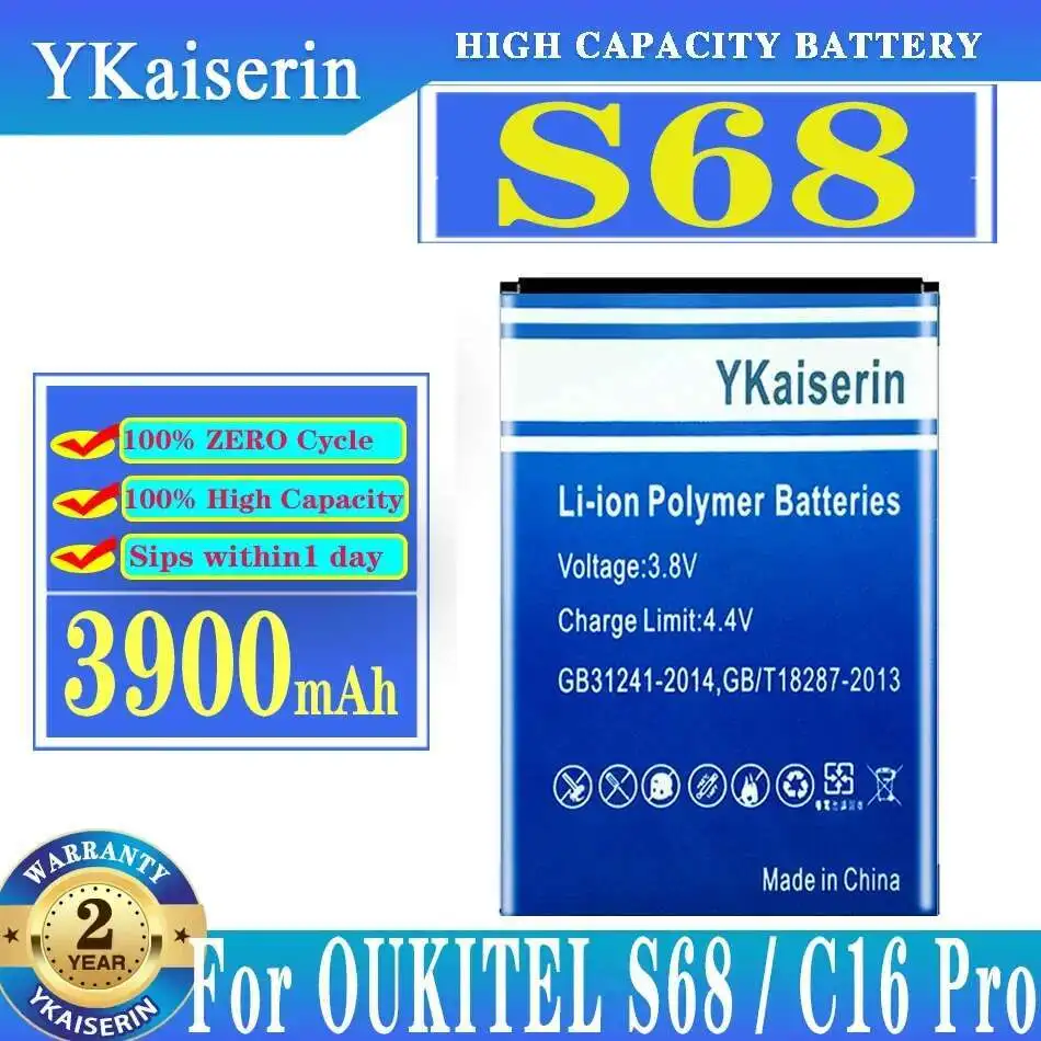 Легкий аккумулятор мобильного телефона 3900 мАч для Oukitel S68 C16 Pro, замена премиум-класса
Легкий аккумулятор мобильного телефона 3900 мАч для Oukitel S68 C16 Pro, замена премиум-класса