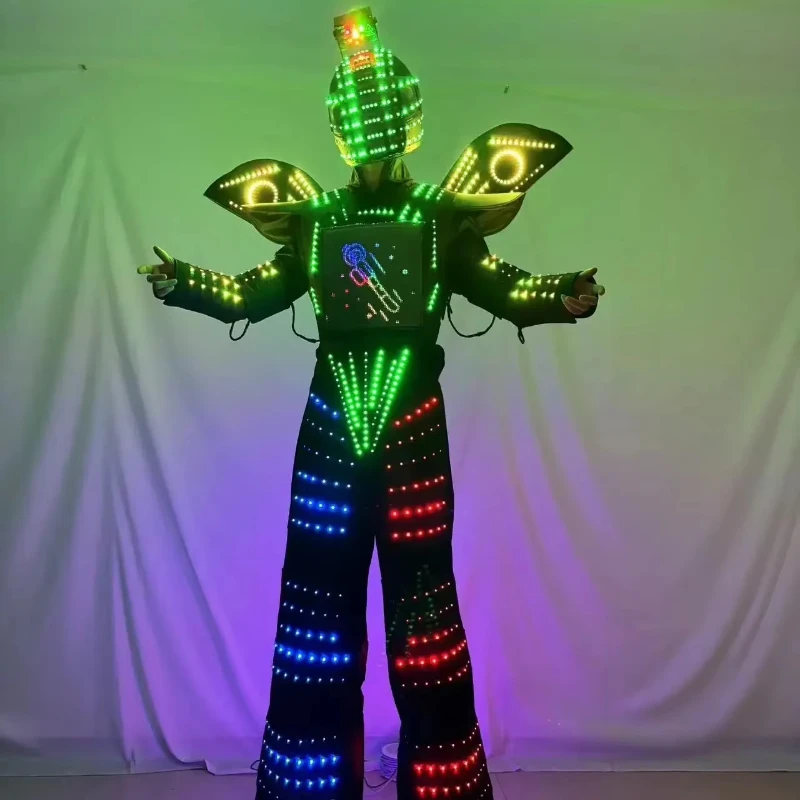 LED Robot New Full Color Smart Pixels Suit Costume Clothes Stilts Walker LED Lights Stage Show Performance Stage Clothing Bar
LED Robot New Full Color Smart Pixels Suit Costume Clothes Stilts Walker LED Lights Stage Show Performance Stage Clothing Bar