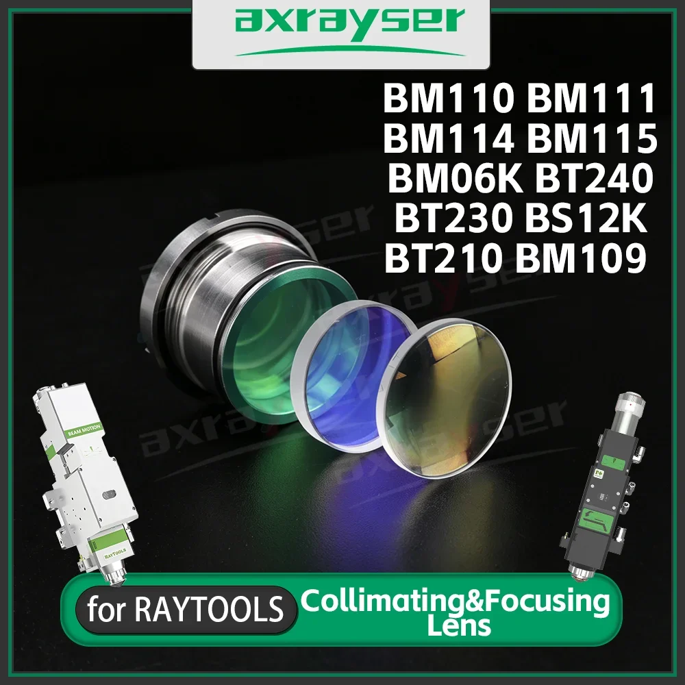 Raytools Laser Collimating Focusing Lens with Holder Set for BT240 BM110 BM111 BM114 BM115 BM06K BS12 Fiber Cutting Head Parts
Raytools Laser Collimating Focusing Lens with Holder Set for BT240 BM110 BM111 BM114 BM115 BM06K BS12 Fiber Cutting Head Parts