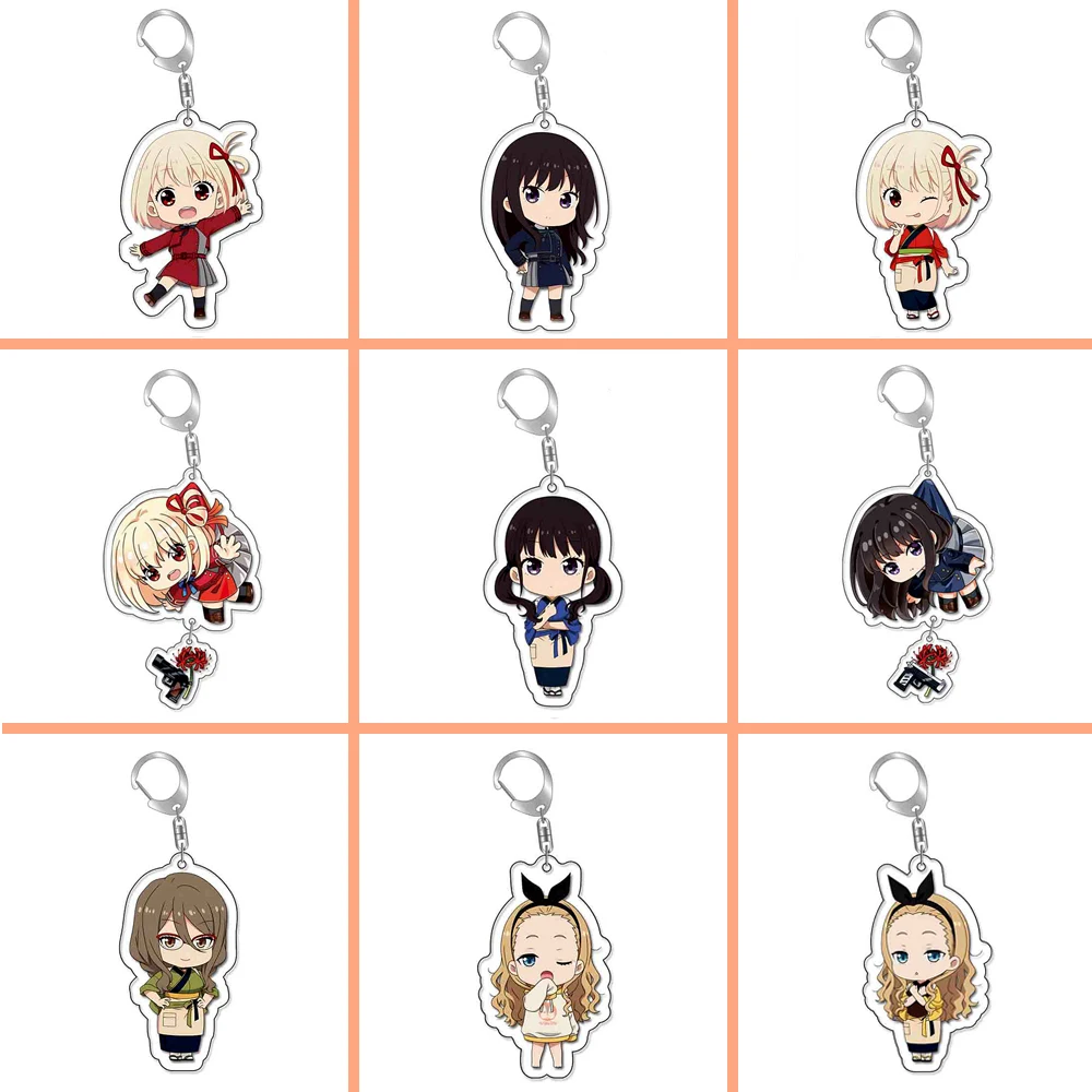 Lycoris Recoil Nishikigi Chisato Inoue Takina Acryic Anime Keychain Cartoon Keyring Bag Parts & Accessories
Lycoris Recoil Nishikigi Chisato Inoue Takina Acryic Anime Keychain Cartoon Keyring Bag Parts & Accessories