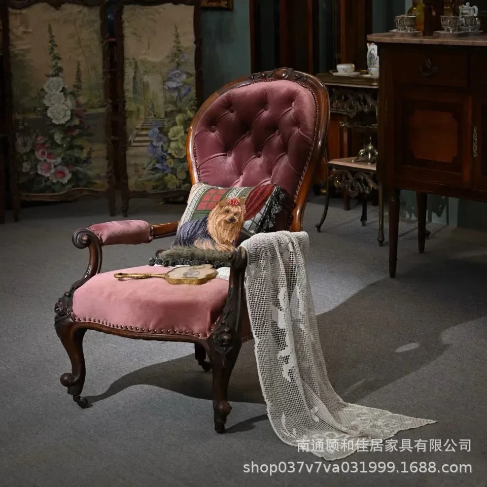 b25 Vintage Solid Wood Single Sofa Chair Living Room Leisure Light Luxury Armchair Study Master Chair
b25 Vintage Solid Wood Single Sofa Chair Living Room Leisure Light Luxury Armchair Study Master Chair