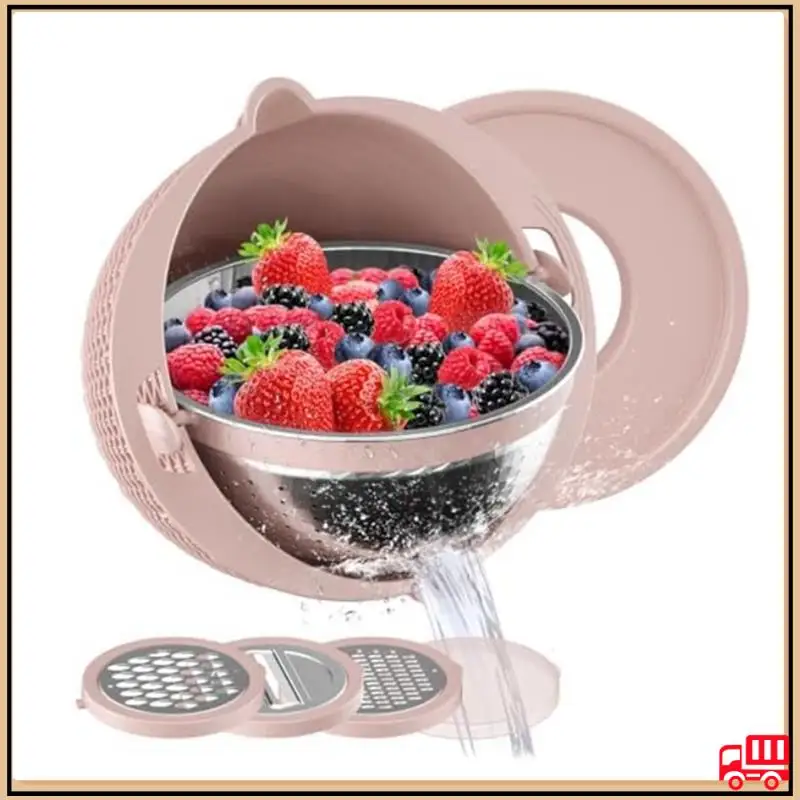A06P-Colander With Mixing Bowl Grater Set Colander Bowl Fruit Strainer Bowl Colanders&Food Strainers Rotatable Kitchen Bowl
A06P-Colander With Mixing Bowl Grater Set Colander Bowl Fruit Strainer Bowl Colanders&Food Strainers Rotatable Kitchen Bowl