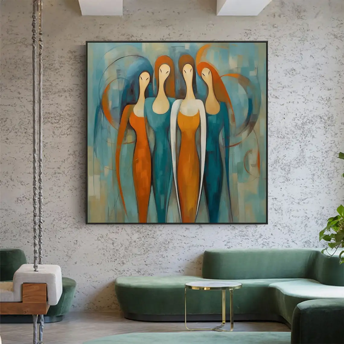 Characters Oil Painting On Canvas Abstract Four Female Portrait Color Wall Art Living Room Wall Decor Custom Modern Art Painting
Characters Oil Painting On Canvas Abstract Four Female Portrait Color Wall Art Living Room Wall Decor Custom Modern Art Painting