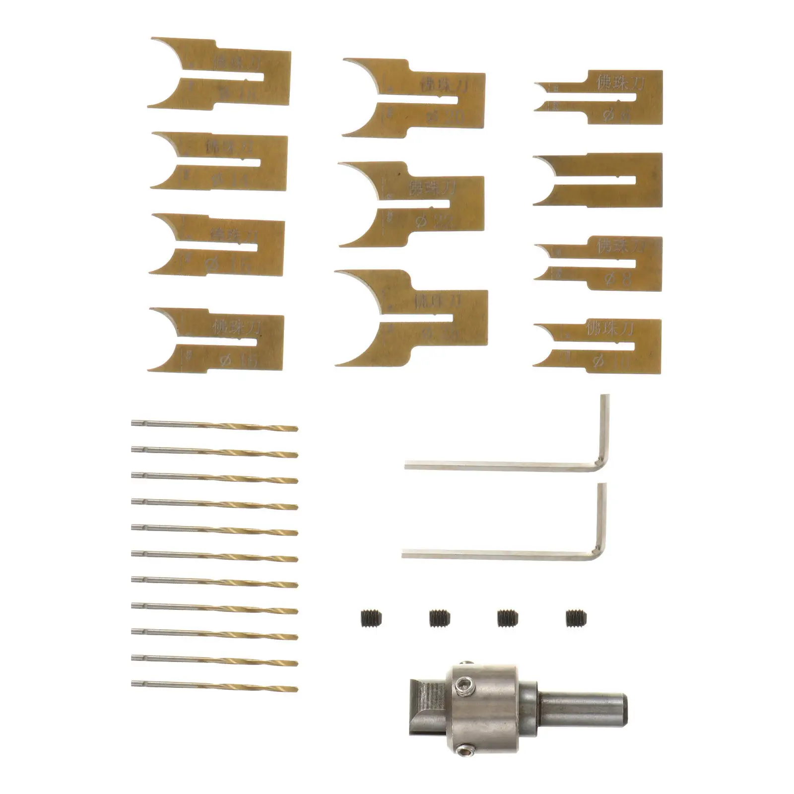 24Pcs Buddha Bead Drill Bit Set Durable Wood Ring Maker for DIY Jewelry Craft Woodworking Tool Kit Precision Beads Drill Tools
24Pcs Buddha Bead Drill Bit Set Durable Wood Ring Maker for DIY Jewelry Craft Woodworking Tool Kit Precision Beads Drill Tools