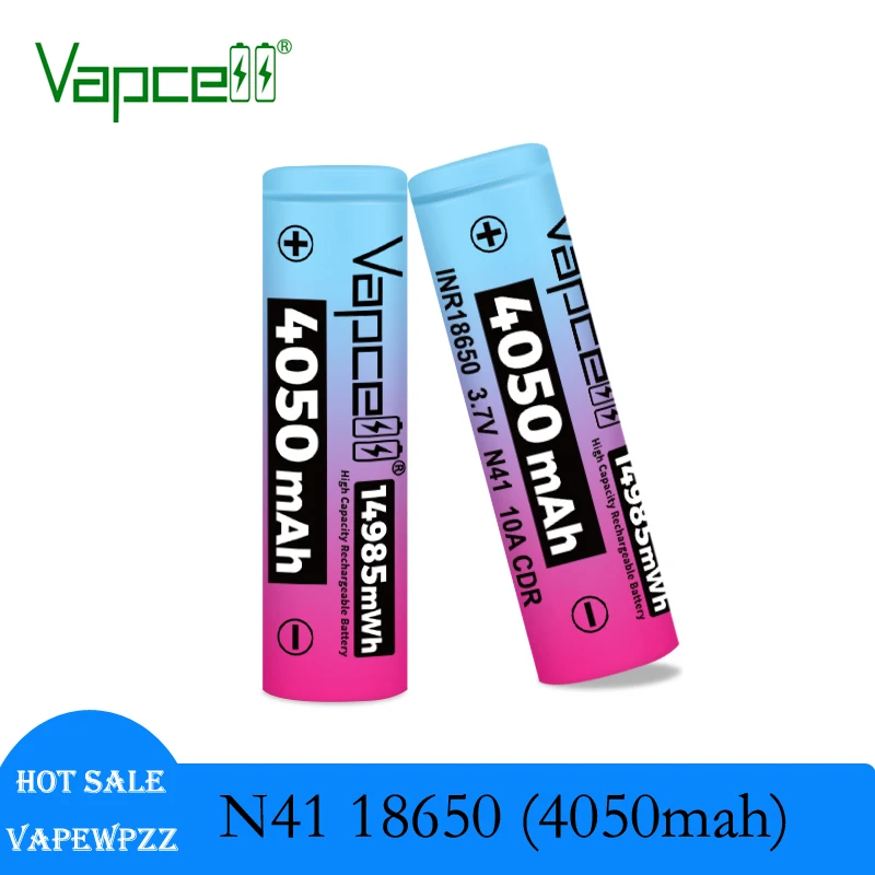 Новая батарея Rainbow 18650 Vapcell N41 4050 мАч 10A 3,7 В литий-ионная аккумуляторная батарея INR18650 литиевая батарея для электрического инструмента
Новая батарея Rainbow 18650 Vapcell N41 4050 мАч 10A 3,7 В литий-ионная аккумуляторная батарея INR18650 литиевая батарея для электрического инструмента